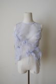 画像1: RIV NOBUHIKO (リブ ノブヒコ）ANSON FLOWER TOP light blue (1)
