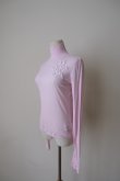 画像2: RIV NOBUHIKO (リブ ノブヒコ）CELIA HIGH NECK EMBROIDERY TOP pink (2)