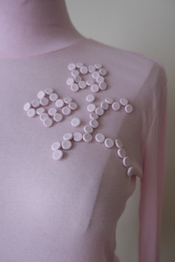 画像4: RIV NOBUHIKO (リブ ノブヒコ）CELIA HIGH NECK EMBROIDERY TOP pink (4)