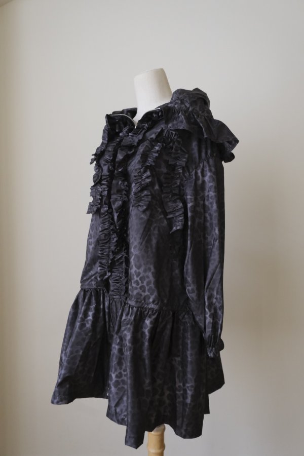 画像2: naokitomizuka Leopard frill blouson grey (2)