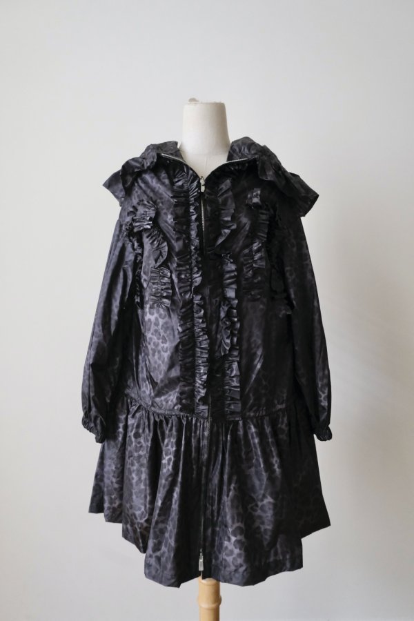 画像1: naokitomizuka Leopard frill blouson grey (1)
