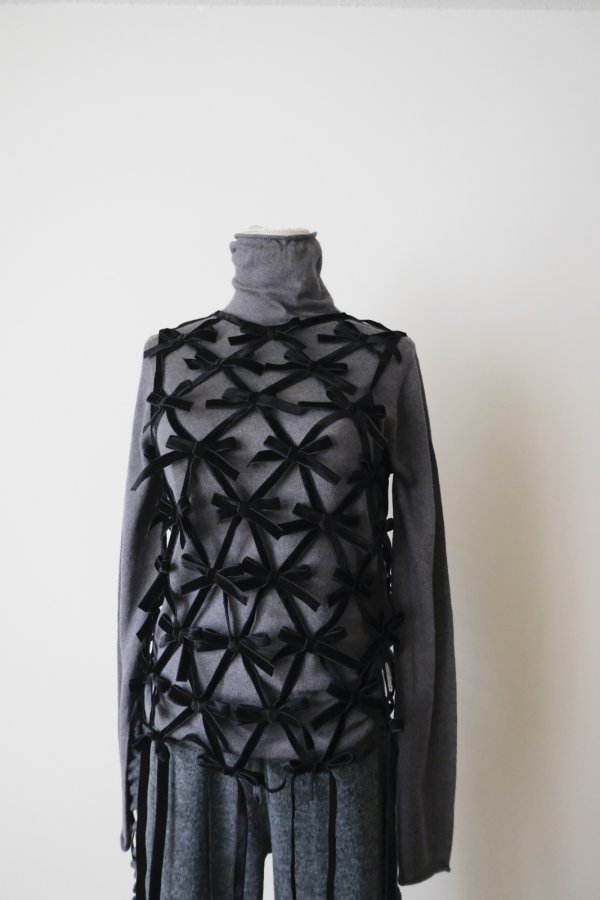 画像1: naokitomizuka Velvet ribbon tops (1)