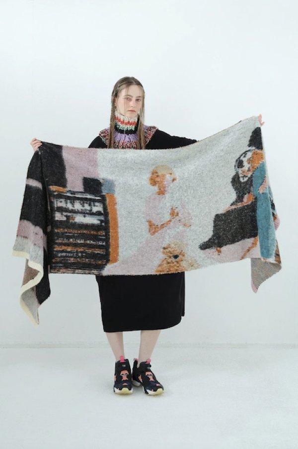 画像2: bedsidedrama Dim Dream Knit Throw white (2)