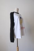 画像4: NON TOKYO 【Disney collection】PRINT RAGLAN T-SHIRT  WHITE x WINE / WHITE x BLACK (4)