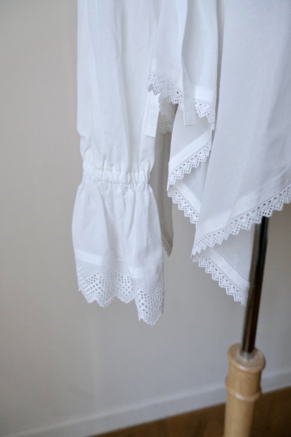 画像6: SIIILON DOMESTIC FRILL BLOUSE white (6)