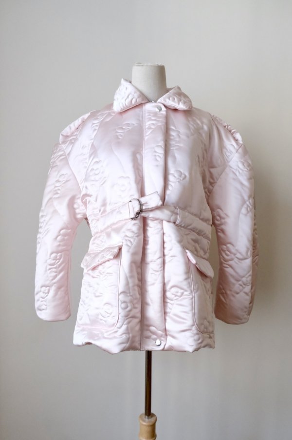 画像1: DECO FLOWER QUILT JACKET PALE PINK  (1)