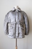 画像1: DECO FLOWER QUILT JACKET GRAY  (1)