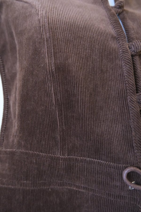 画像5: DECO depuis 1985  ORGANIC CORDUROY VEST BROWN (5)