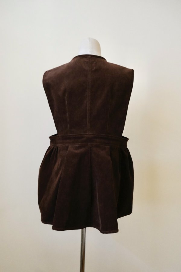 画像3: DECO depuis 1985  ORGANIC CORDUROY VEST BROWN (3)