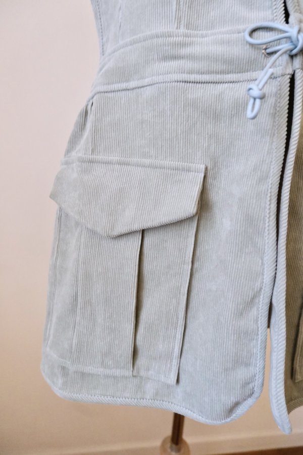 画像4: DECO depuis 1985  ORGANIC CORDUROY VEST MINT (4)