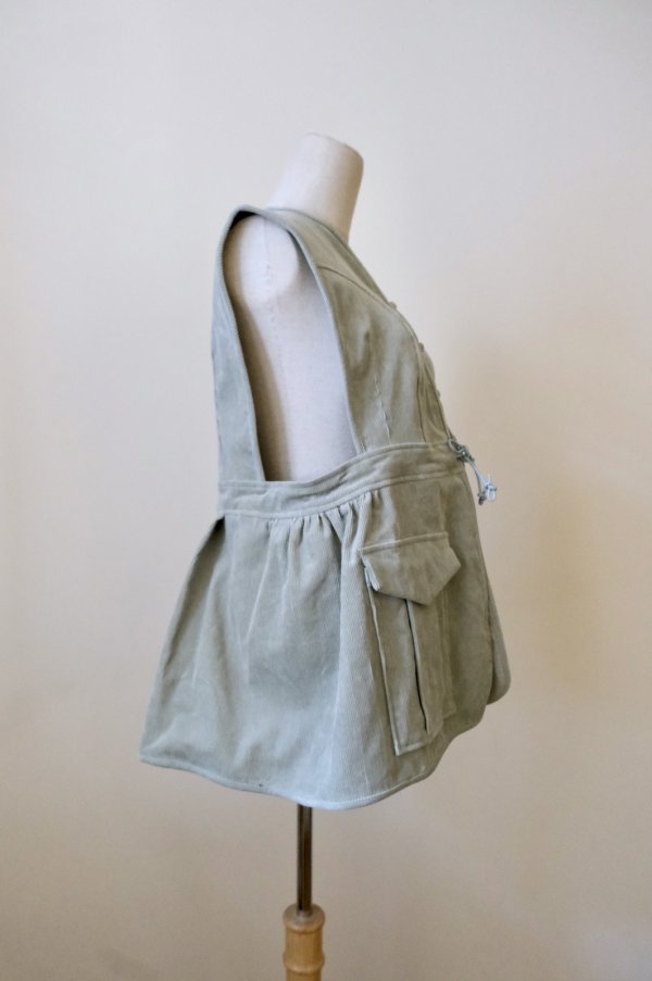 画像2: DECO depuis 1985  ORGANIC CORDUROY VEST MINT (2)