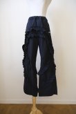画像1: naokitomizuka WILD THINGS frilled pants　black (1)