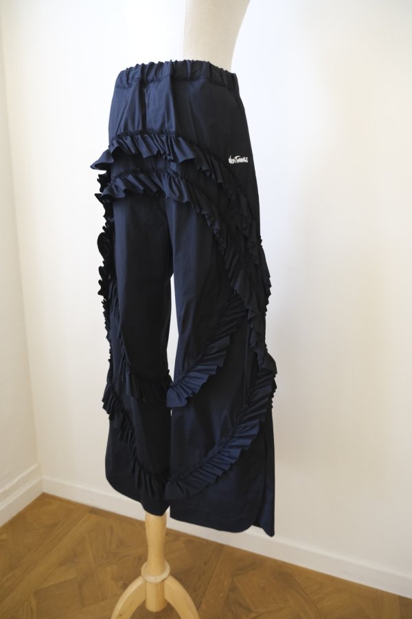 画像4: naokitomizuka WILD THINGS frilled pants　black (4)