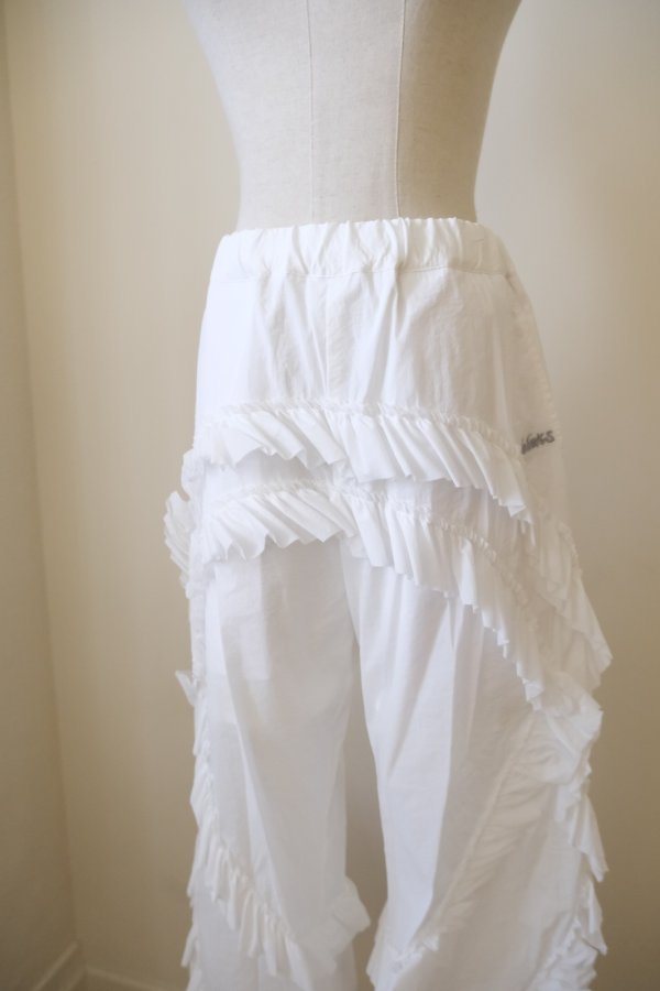 画像4: naokitomizuka WILD THINGS frilled pants white (4)