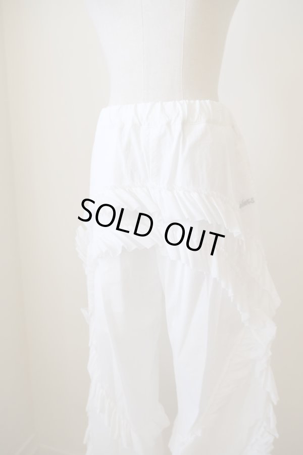 画像4: naokitomizuka WILD THINGS frilled pants white (4)
