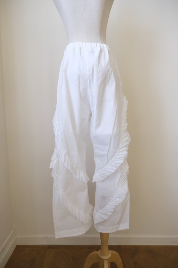 画像2: naokitomizuka WILD THINGS frilled pants white (2)