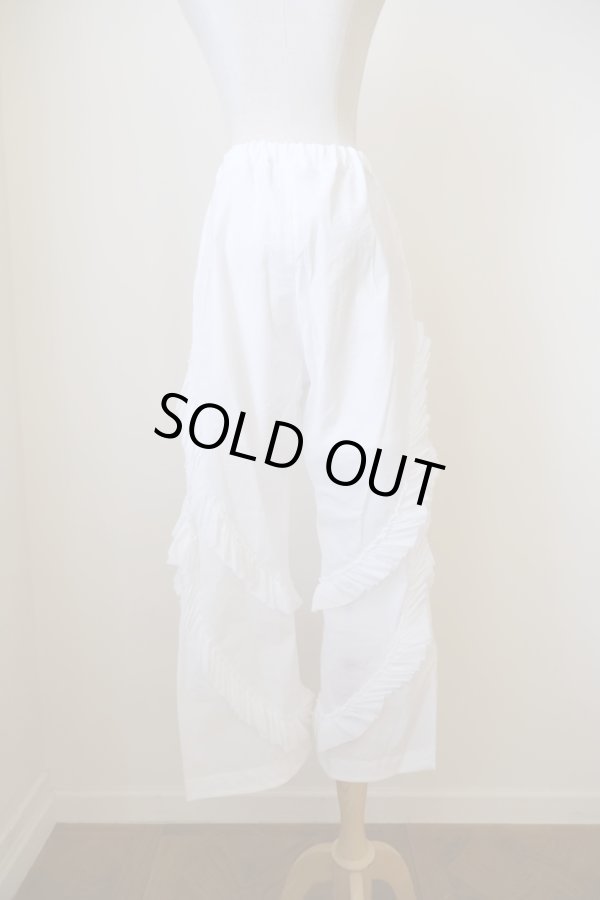 画像2: naokitomizuka WILD THINGS frilled pants white (2)