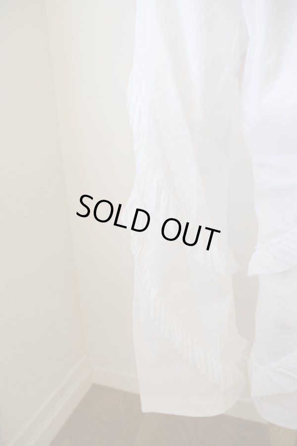 画像3: naokitomizuka WILD THINGS frilled pants white (3)