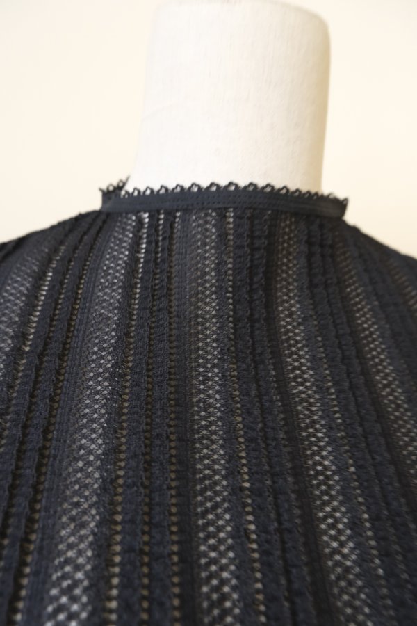 画像4: DECO depuis 1985 RIB LACE TOPS BLACK (4)