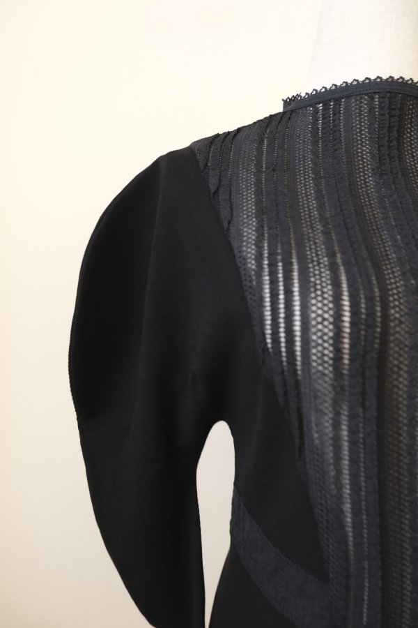 画像5: DECO depuis 1985 RIB LACE TOPS BLACK (5)