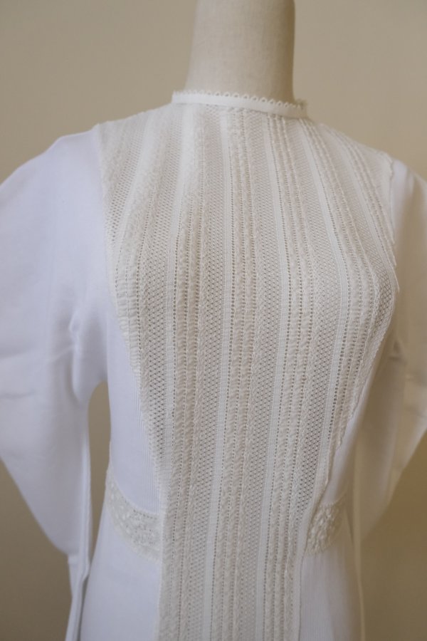 画像5: DECO depuis 1985 RIB LACE TOPS WHITE (5)