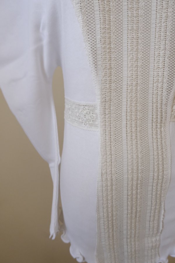 画像6: DECO depuis 1985 RIB LACE TOPS WHITE (6)