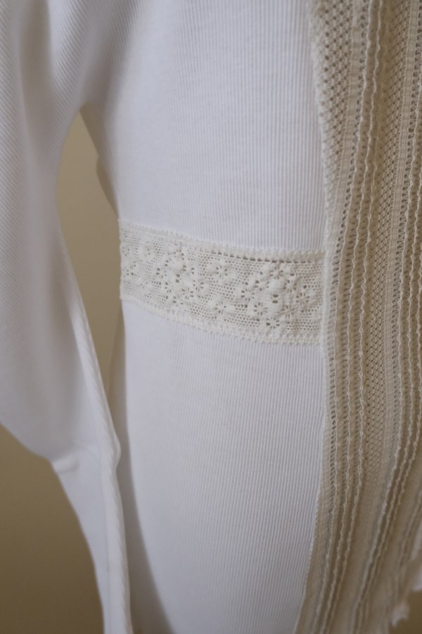 画像3: DECO depuis 1985 RIB LACE TOPS WHITE (3)