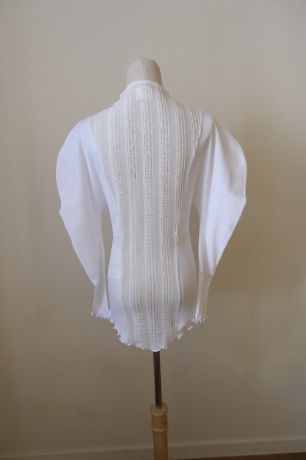 画像4: DECO depuis 1985 RIB LACE TOPS WHITE (4)