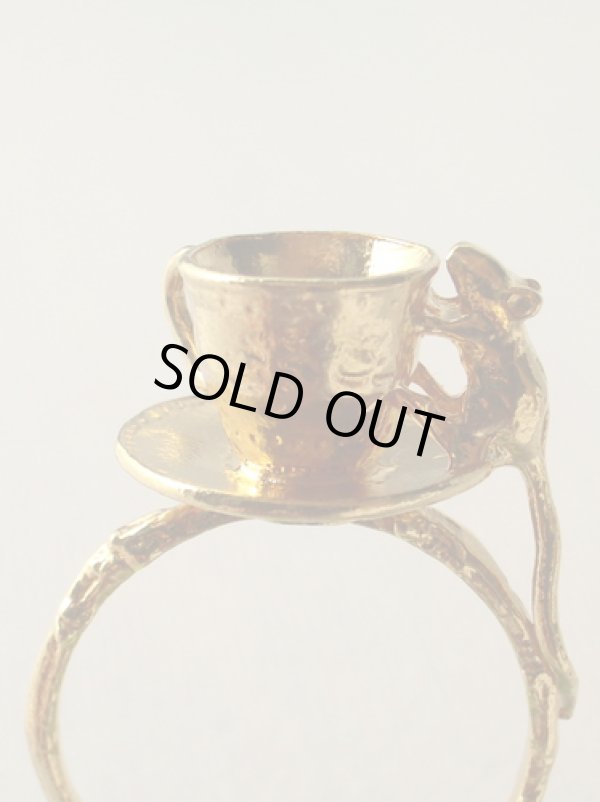 画像2: ALEX MONROE　野ねずみとティーカップリング (2)