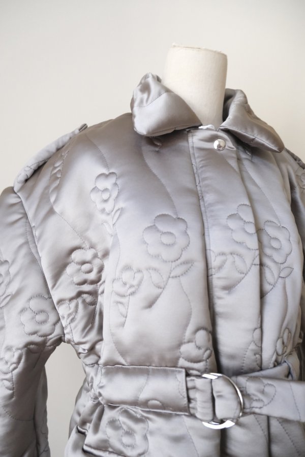 画像4: DECO FLOWER QUILT JACKET GRAY  (4)
