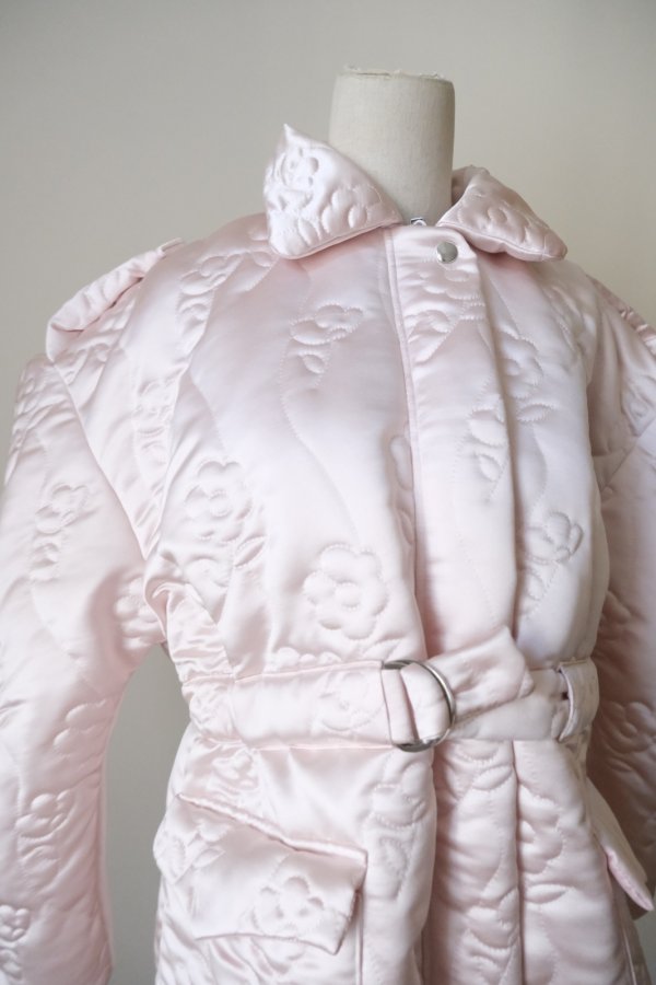 画像4: DECO FLOWER QUILT JACKET PALE PINK  (4)