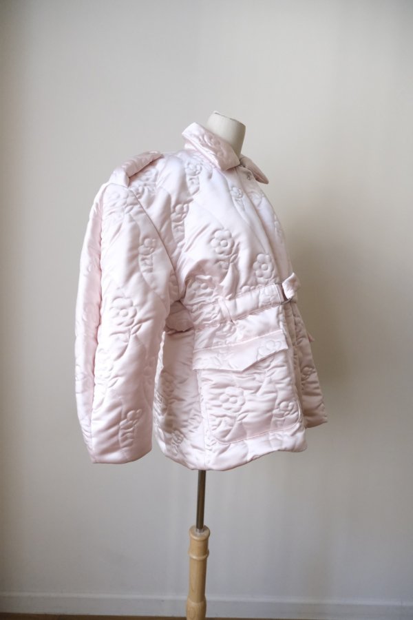 画像2: DECO FLOWER QUILT JACKET PALE PINK  (2)