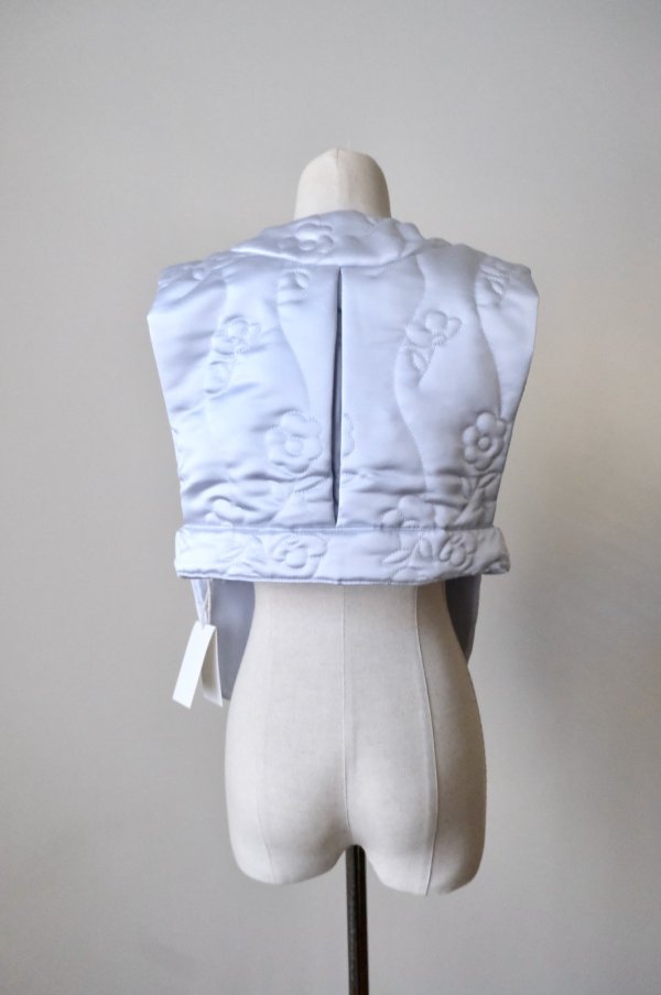 画像3: DECO FLOWER QUILT VEST PALE BLUE  (3)