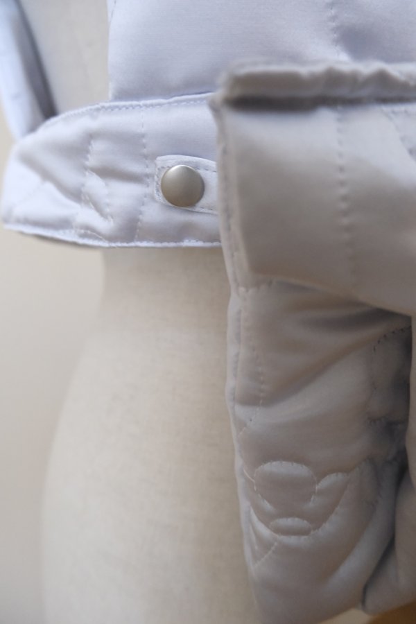 画像4: DECO FLOWER QUILT VEST PALE BLUE  (4)
