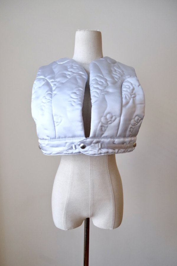 画像6: DECO FLOWER QUILT VEST PALE BLUE  (6)
