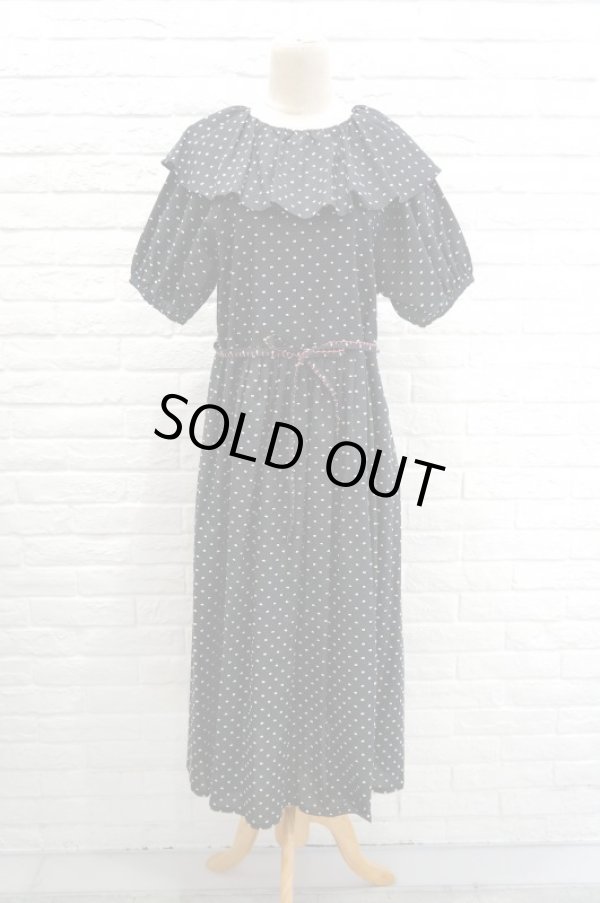 画像2: cikolata (チコラータ) オーガニックコットンローンワンピース black (2)