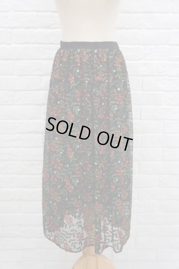 画像2: LOKITHO (ロキト) EMBROIDERY SKIRT red (2)