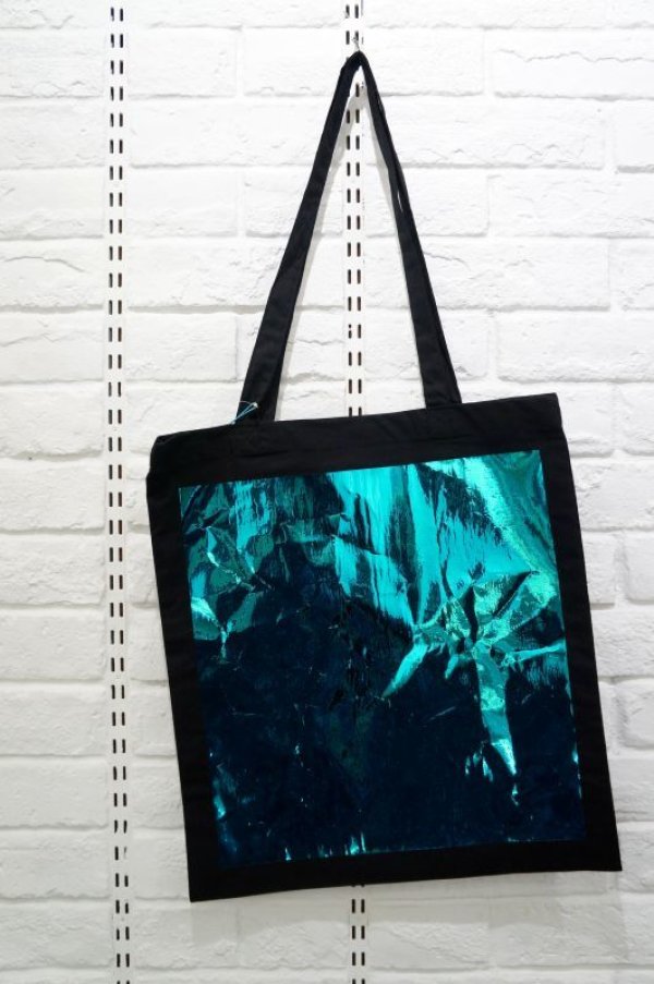 画像1: STARSTYLING　BIG SQUARE TOTE  black  blue　 (1)