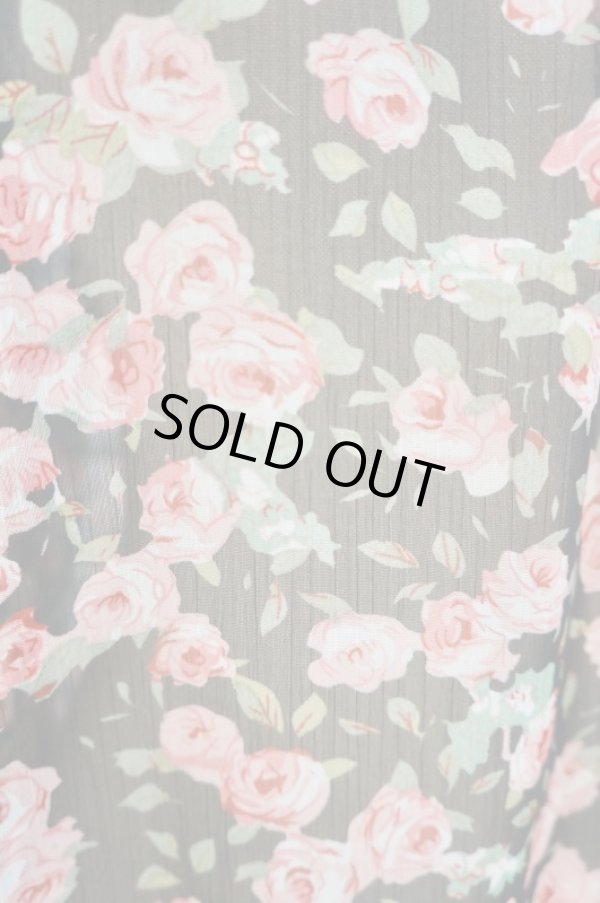 画像5: SOWA  (ソーワ） Rose chiffon blouse black  (5)