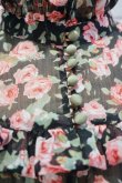 画像8: SOWA  (ソーワ） Rose chiffon blouse black  (8)