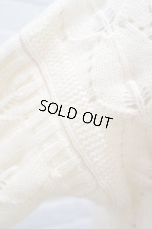 画像7: STASTNY SU fish scale guernsey　sweater white (7)