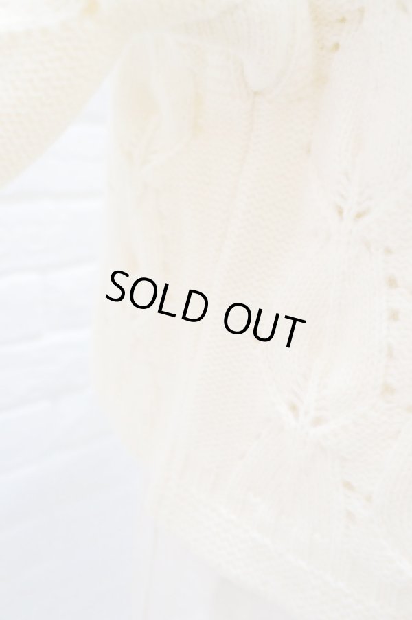 画像5: STASTNY SU fish scale guernsey　sweater white (5)