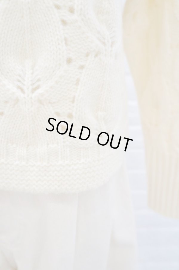 画像4: STASTNY SU fish scale guernsey　sweater white (4)