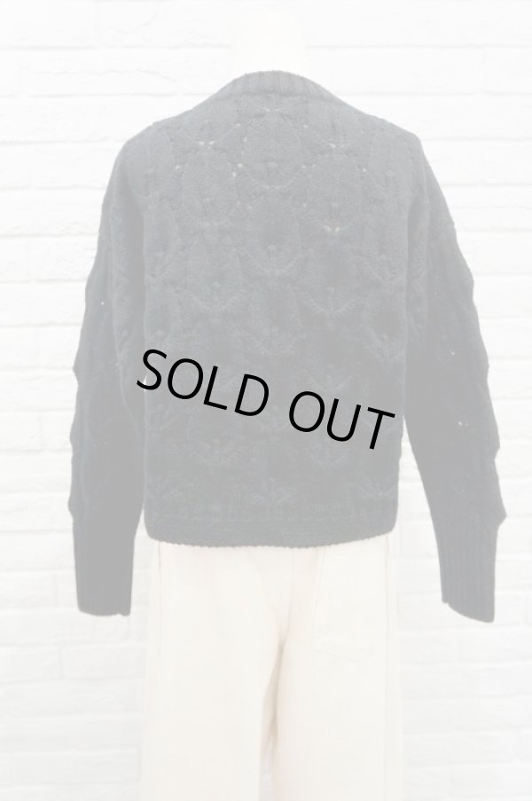 画像4: STASTNY SU fish scale guernsey　sweater black (4)