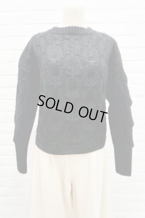 画像2: STASTNY SU fish scale guernsey　sweater black (2)