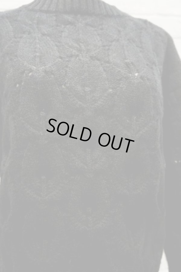 画像6: STASTNY SU fish scale guernsey　sweater black (6)