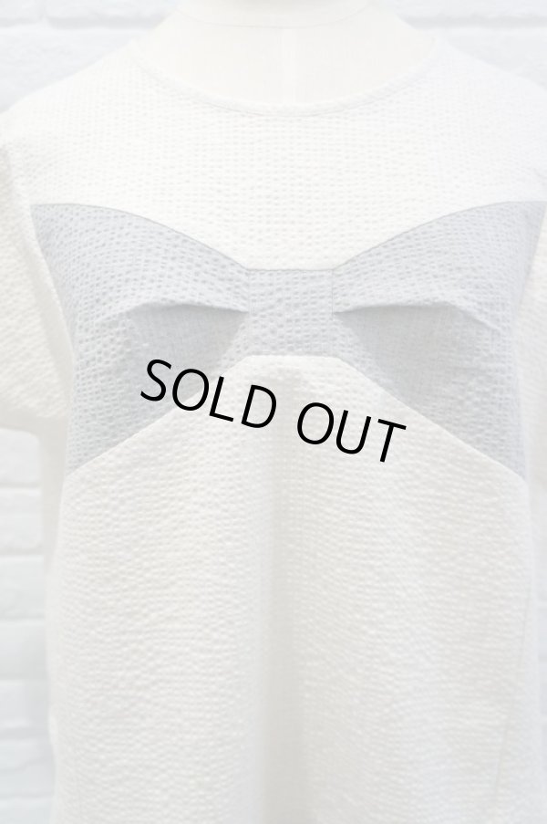 画像3: cikolata (チコラータ) トップサッカーリボン切り替えブラウス (3)