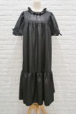 画像1: DECO depuis 1985 (デコ ドゥピュイイチキューハチゴー) SILVER FOIL JAQUARD DRESS black (1)