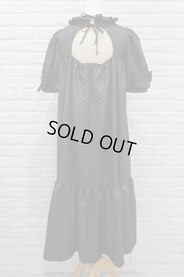 画像3: DECO depuis 1985 (デコ ドゥピュイイチキューハチゴー) SILVER FOIL JAQUARD DRESS black (3)