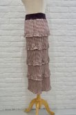 画像2: youmolaugh（ユーモラフ） frill frill frill skirt bordeaux ♬ギャラハモ別注♬ (2)